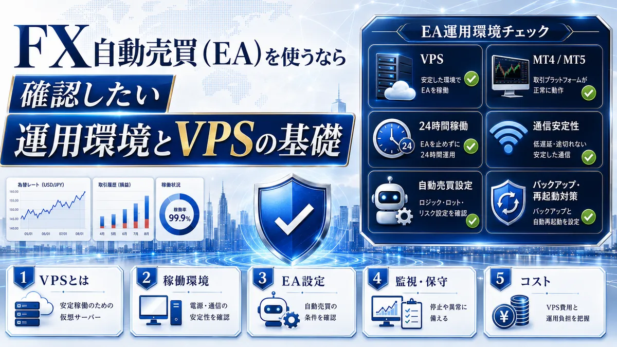 FX自動売買（EA）を使うなら確認したい運用環境とVPSの基礎