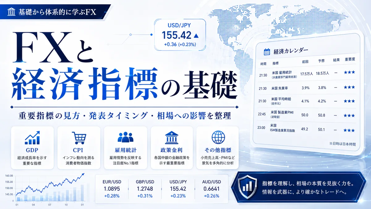 FXと経済指標の基礎（発表時の値動きと注意点）
