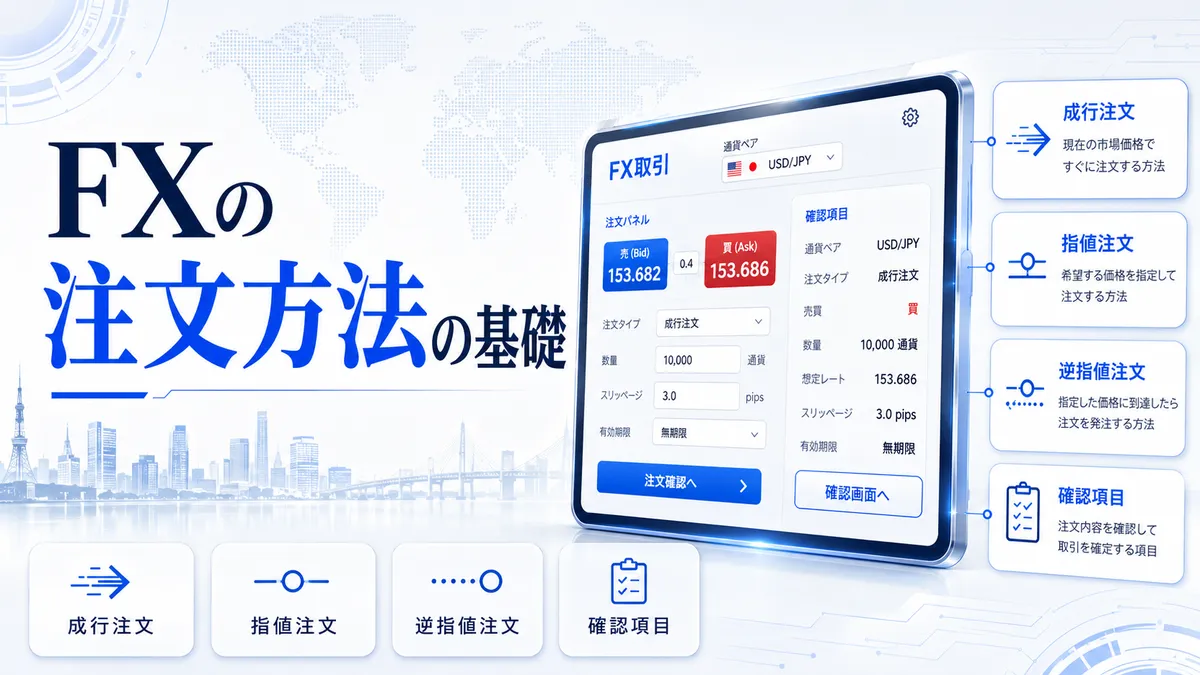 FXの注文方法の基礎（成行・指値・逆指値とIFD・OCO・IFOの見方）