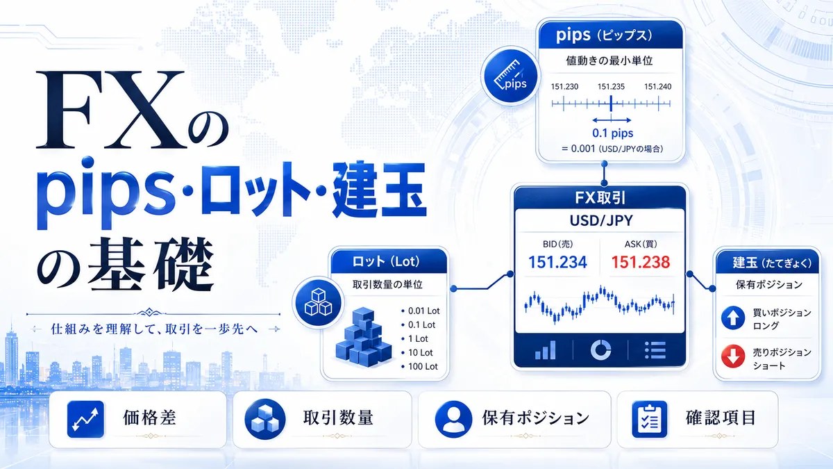 FXのpips・ロット・建玉の基礎（取引数量と単位の見方）