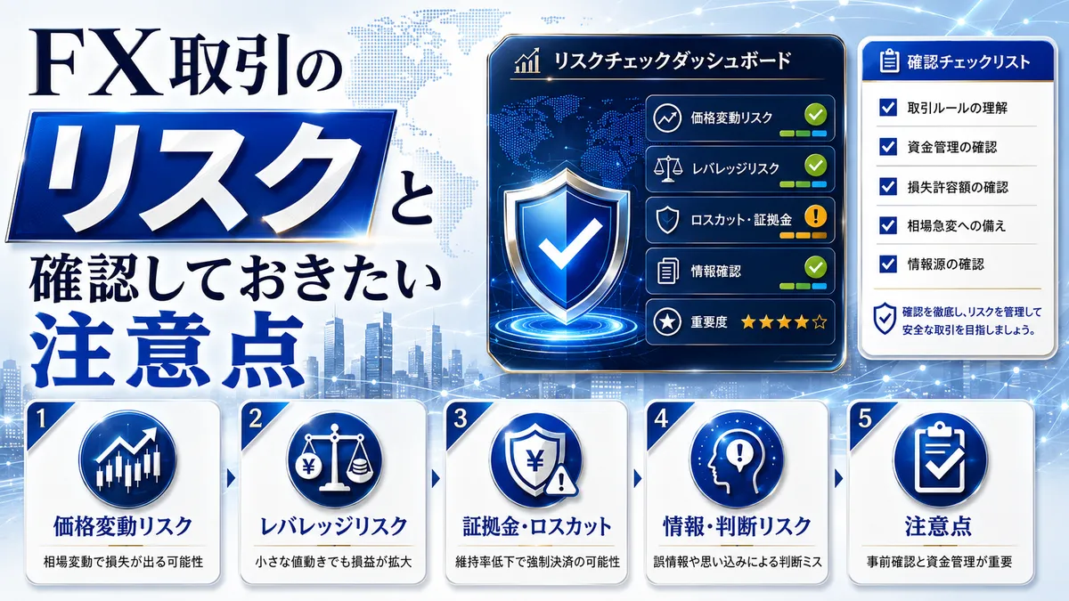 FX取引のリスクと確認しておきたい注意点