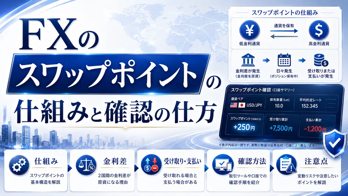FXのスワップポイントの仕組みと確認の仕方