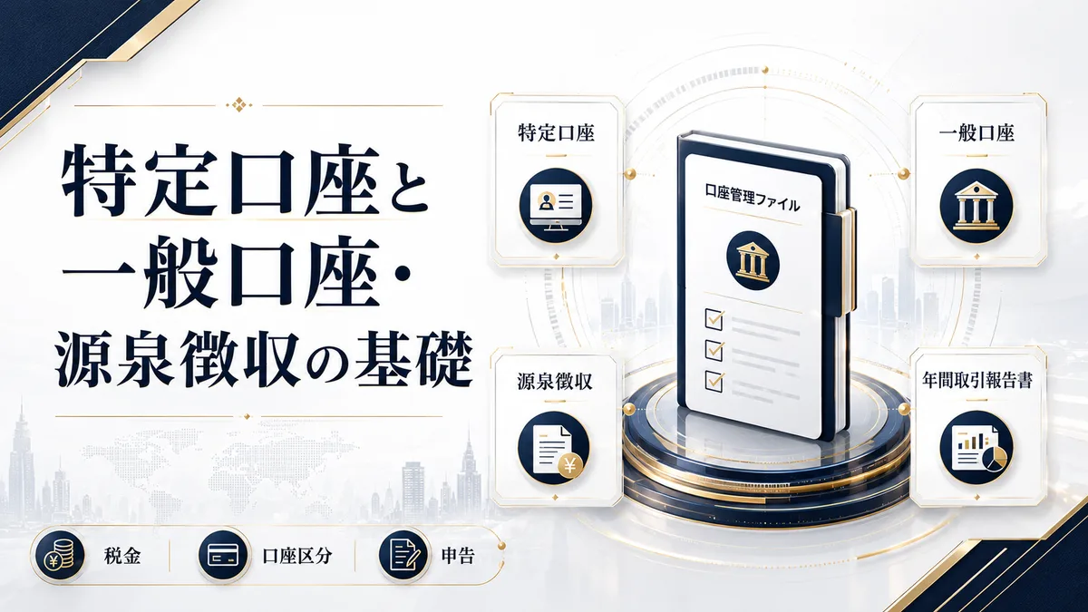 特定口座と一般口座・源泉徴収の基礎