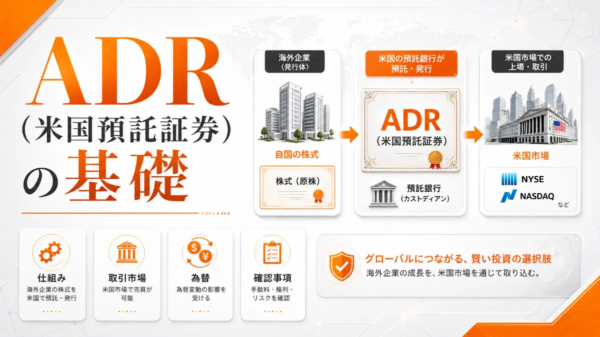 ADR（米国預託証券）の基礎を確認する